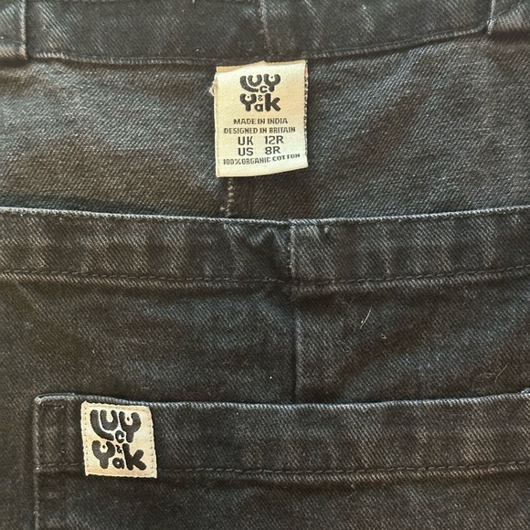 Original - Denim Dungaree Shorts in Washed Black - Picture 2 of 5